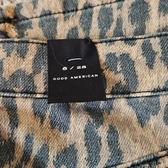 NWT GOOD AMERICAN LEOPARD JEANS - Picture 5 of 6